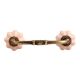 Baby Pink Crackle Ceramic Melon Bridge Handle